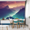 Fototapeta Fantasy Concept Showing A Lake Bled, Slovenia. Digital Art Style, Painting , Horizontal Side View, Skyline