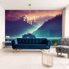 Fototapeta Fantasy Concept Showing A Lake Bled, Slovenia. Digital Art Style, Painting , Horizontal Side View, Skyline