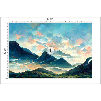 Fototapeta Fairy Land, Contemporary Art, Poetic Scenery Background, Oil Canvas Painting