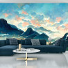 Fototapeta Fairy Land, Contemporary Art, Poetic Scenery Background, Oil Canvas Painting