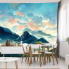 Fototapeta Fairy Land, Contemporary Art, Poetic Scenery Background, Oil Canvas Painting