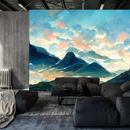 Fototapeta Fairy Land, Contemporary Art, Poetic Scenery Background, Oil Canvas Painting