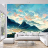 Fototapeta Fairy Land, Contemporary Art, Poetic Scenery Background, Oil Canvas Painting
