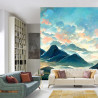Fototapeta Fairy Land, Contemporary Art, Poetic Scenery Background, Oil Canvas Painting