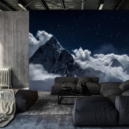 Fototapeta Top Of Mount In The Clouds At Night, Nepal