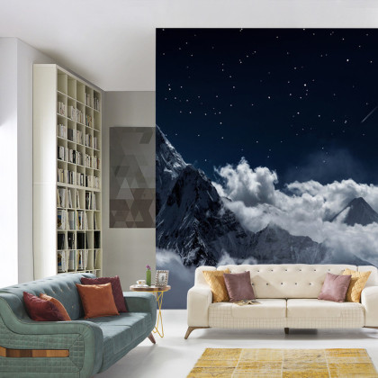 Fototapeta Top Of Mount In The Clouds At Night, Nepal