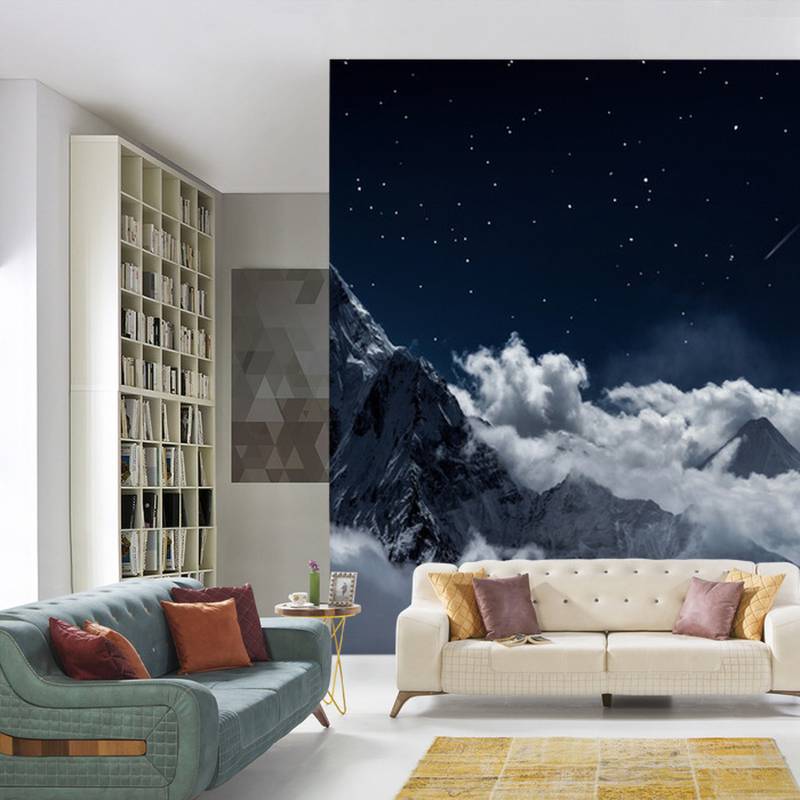 Fototapeta Top Of Mount In The Clouds At Night, Nepal
