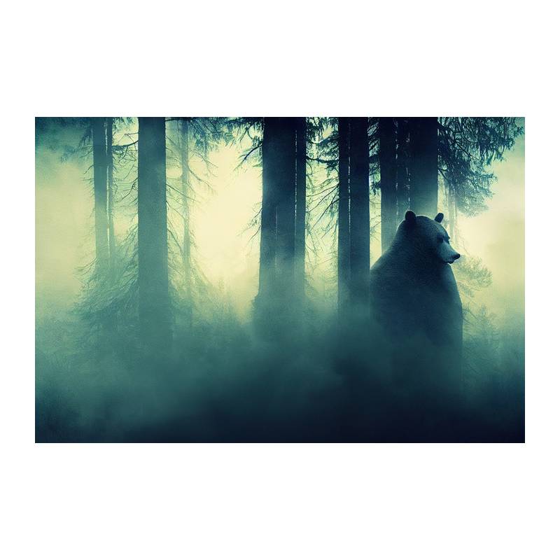 Fototapeta Abstract Bear Background. Bear Double Exposure Background