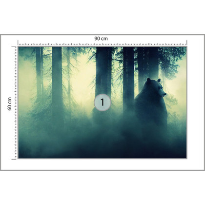 Fototapeta Abstract Bear Background. Bear Double Exposure Background