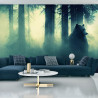 Fototapeta Abstract Bear Background. Bear Double Exposure Background