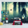 Fototapeta Abstract Bear Background. Bear Double Exposure Background