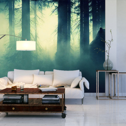 Fototapeta Abstract Bear Background. Bear Double Exposure Background