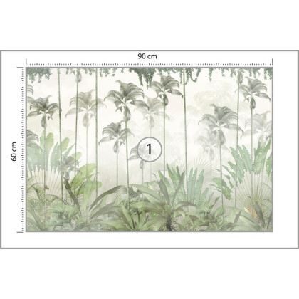 Fototapeta Tropical Trees And Leaves For Digital Printing Wallpaper, Custom Design Wallpaper - 3D
