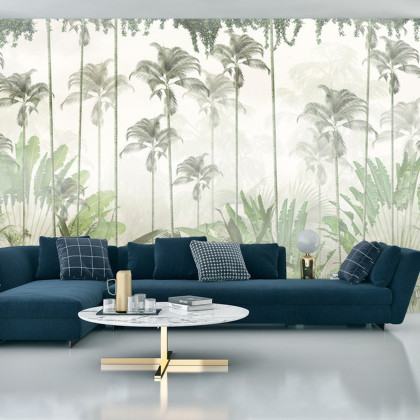 Fototapeta Tropical Trees And Leaves For Digital Printing Wallpaper, Custom Design Wallpaper - 3D