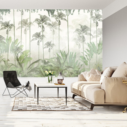 Fototapeta Tropical Trees And Leaves For Digital Printing Wallpaper, Custom Design Wallpaper - 3D