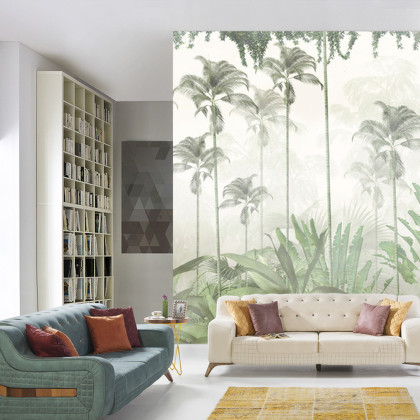 Fototapeta Tropical Trees And Leaves For Digital Printing Wallpaper, Custom Design Wallpaper - 3D