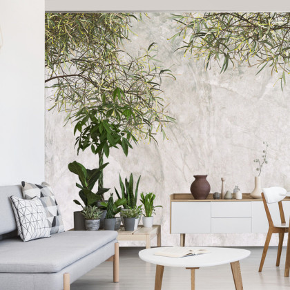 Fototapeta Tropical Trees And Leaves For Digital Printing Wallpaper, Custom Design Wallpaper - 3D
