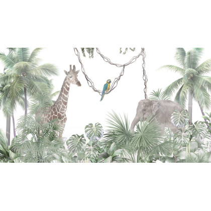 Fototapeta Tropical Trees And Leaves For Digital Printing Wallpaper, Custom Design Wallpaper - 3D