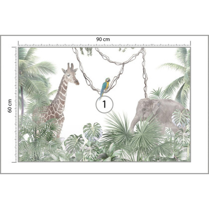 Fototapeta Tropical Trees And Leaves For Digital Printing Wallpaper, Custom Design Wallpaper - 3D
