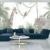 Fototapeta Tropical Trees And Leaves For Digital Printing Wallpaper, Custom Design Wallpaper - 3D
