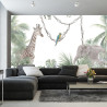 Fototapeta Tropical Trees And Leaves For Digital Printing Wallpaper, Custom Design Wallpaper - 3D