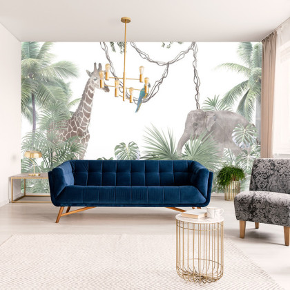 Fototapeta Tropical Trees And Leaves For Digital Printing Wallpaper, Custom Design Wallpaper - 3D