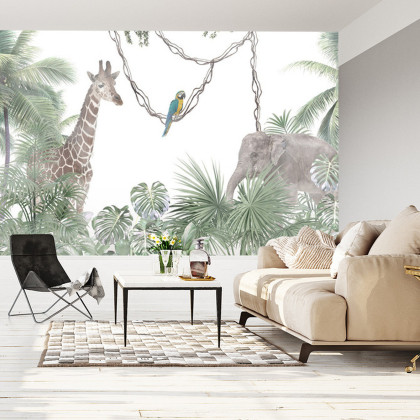 Fototapeta Tropical Trees And Leaves For Digital Printing Wallpaper, Custom Design Wallpaper - 3D