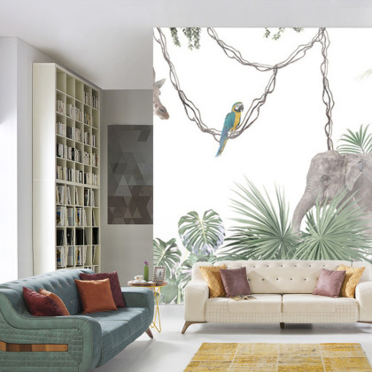 Fototapeta Tropical Trees And Leaves For Digital Printing Wallpaper, Custom Design Wallpaper - 3D