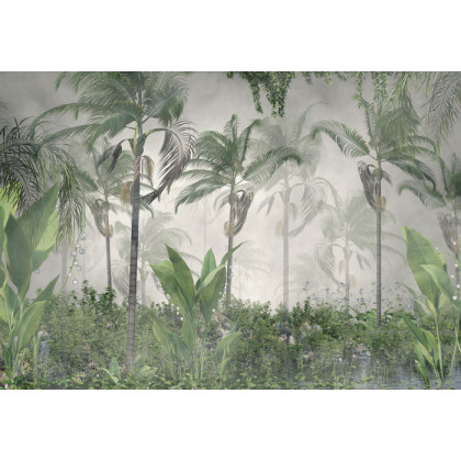 Fototapeta Tropical Trees And Leaves For Digital Printing Wallpaper, Custom Design Wallpaper - 3D