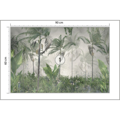 Fototapeta Tropical Trees And Leaves For Digital Printing Wallpaper, Custom Design Wallpaper - 3D