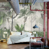 Fototapeta Tropical Trees And Leaves For Digital Printing Wallpaper, Custom Design Wallpaper - 3D