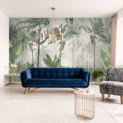 Fototapeta Tropical Trees And Leaves For Digital Printing Wallpaper, Custom Design Wallpaper - 3D