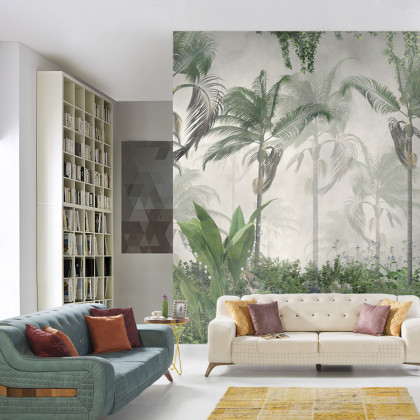 Fototapeta Tropical Trees And Leaves For Digital Printing Wallpaper, Custom Design Wallpaper - 3D