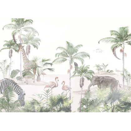 Fototapeta Tropical Trees And Leaves For Digital Printing Wallpaper, Custom Design Wallpaper - 3D