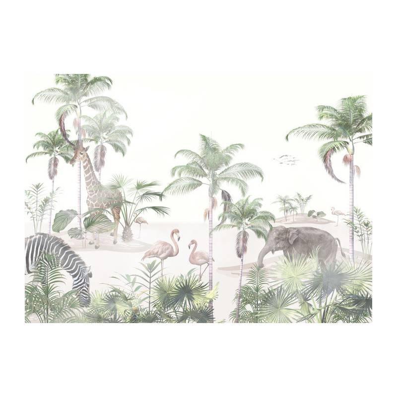 Fototapeta Tropical Trees And Leaves For Digital Printing Wallpaper, Custom Design Wallpaper - 3D