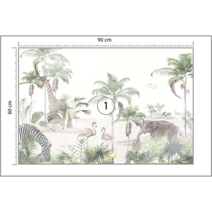 Fototapeta Tropical Trees And Leaves For Digital Printing Wallpaper, Custom Design Wallpaper - 3D