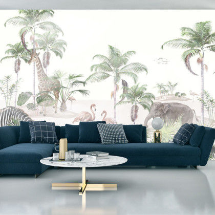 Fototapeta Tropical Trees And Leaves For Digital Printing Wallpaper, Custom Design Wallpaper - 3D
