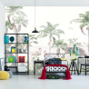 Fototapeta Tropical Trees And Leaves For Digital Printing Wallpaper, Custom Design Wallpaper - 3D