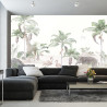 Fototapeta Tropical Trees And Leaves For Digital Printing Wallpaper, Custom Design Wallpaper - 3D