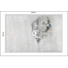 Fototapeta Spectacular Watercolor Woman Face With White Flower. Digital Art . Mural For Wallpaper.