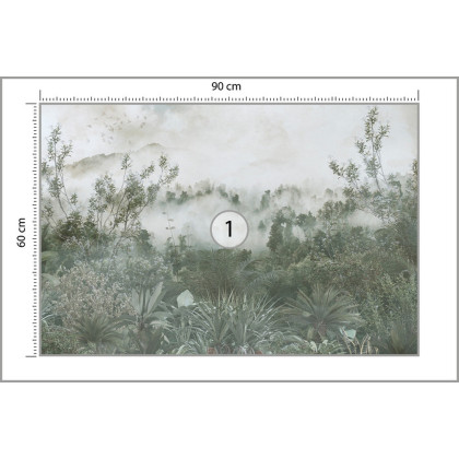 Fototapeta Tropical Trees And Leaves For Digital Printing Wallpaper, Custom Design Wallpaper - 3D