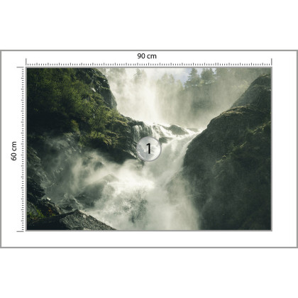 Fototapeta A Flowing Waterfall In Norway