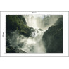 Fototapeta A Flowing Waterfall In Norway