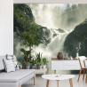 Fototapeta A Flowing Waterfall In Norway