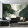 Fototapeta A Flowing Waterfall In Norway