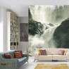 Fototapeta A Flowing Waterfall In Norway