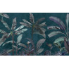 Fototapeta Tropical Trees Wallpaper Design, Banana Trees And Plants, Dark Background, Pattern Design, Mural Art.