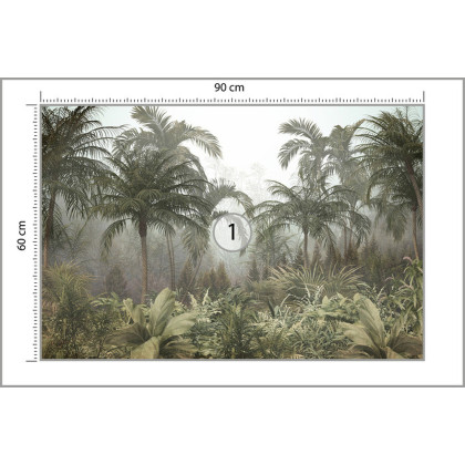 Fototapeta Tropical Trees And Leaves For Digital Printing Wallpaper, Custom Design Wallpaper - 3D