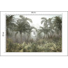 Fototapeta Tropical Trees And Leaves For Digital Printing Wallpaper, Custom Design Wallpaper - 3D