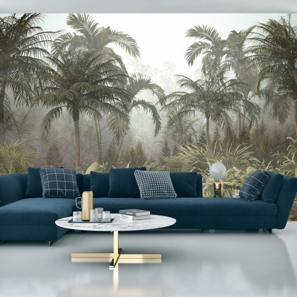 Fototapeta Tropical Trees And Leaves For Digital Printing Wallpaper, Custom Design Wallpaper - 3D